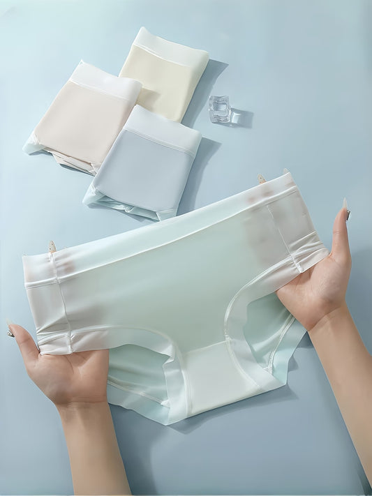 Ultra Seamless Stretch Panties (4 PCS Set) – Invisible Fit, Breathable Comfort, Second-Skin Feel