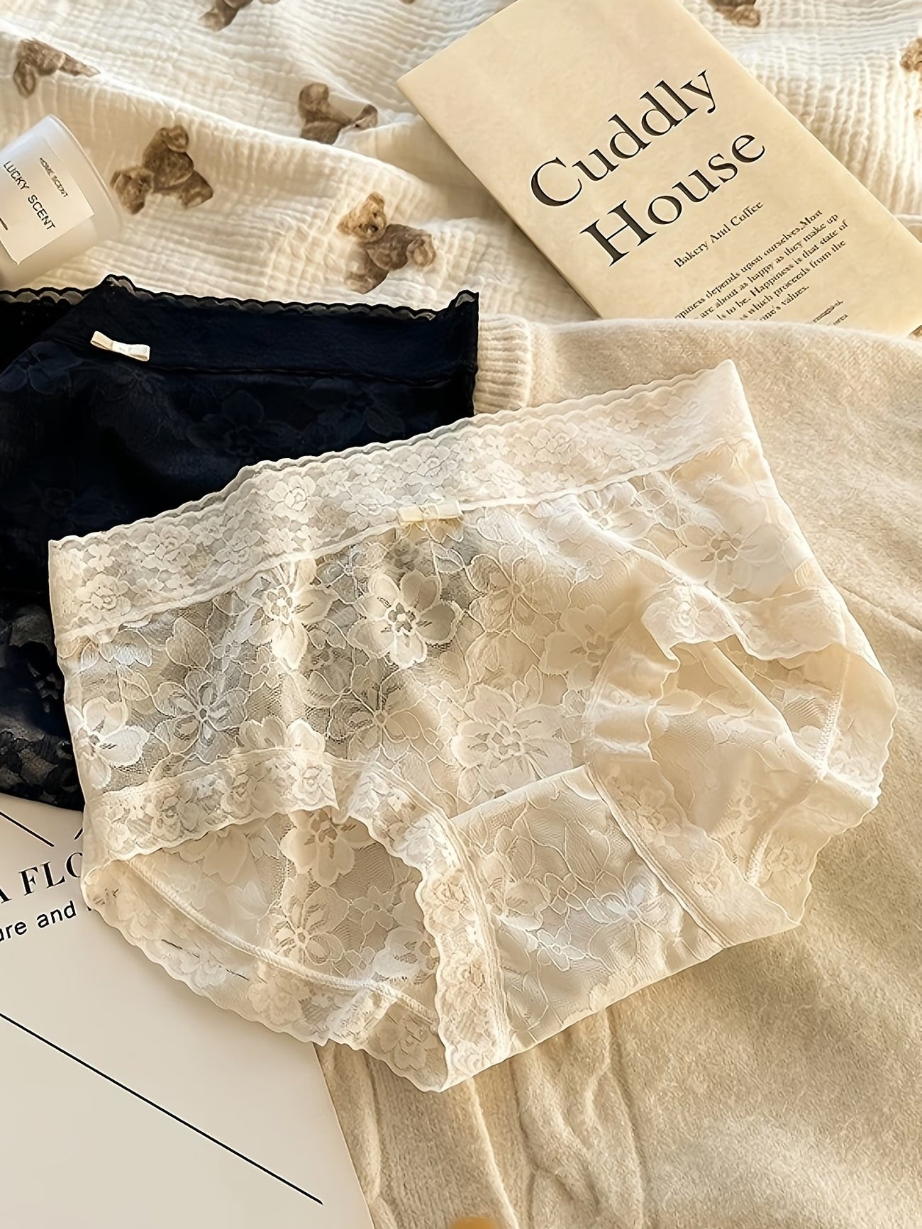 Luxury Lace Boyshort Panty Set – Soft Sheer Comfort (Pack of 5)