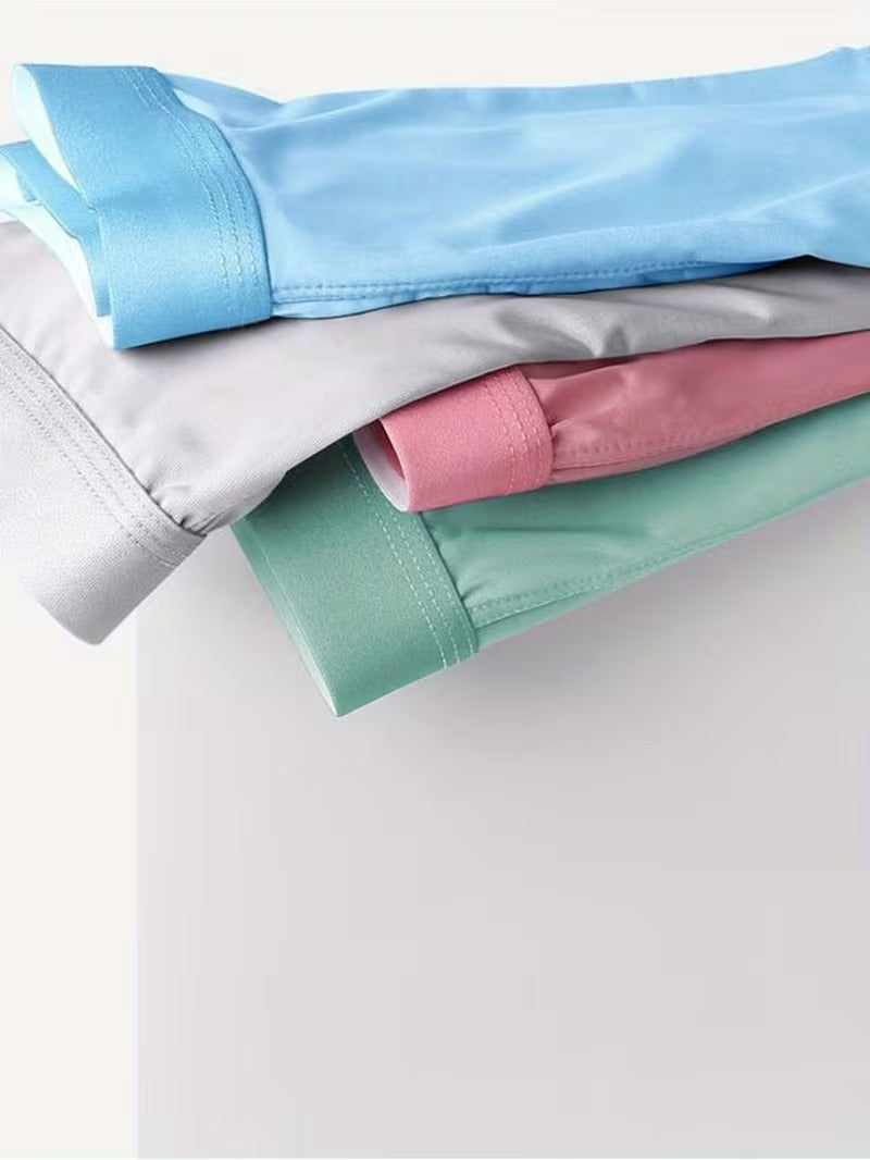 ZENVA™ Breathable Ice Silk Boxers – All-Day Fresh Comfort (Pack of 5)