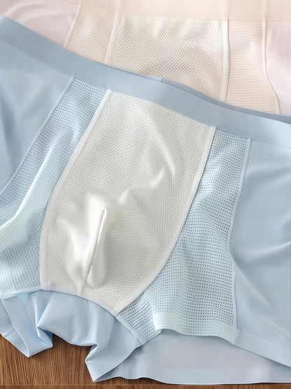 ZENVA™ Seamless Ice Silk Boxer Briefs – Breathable Mesh Luxury Comfort (PACK OF 5)