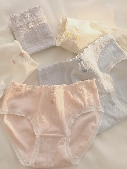 CloudSoft Cotton Comfort Panties – Ultra Breathable | Ribbed Stretch | All-Day Ease (PACK OF 5)