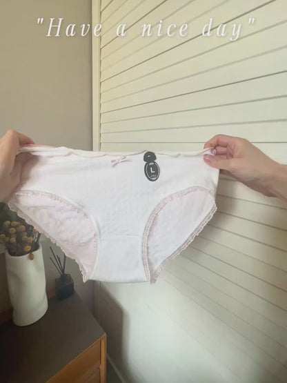 Soft Cotton Textured Panties (4 PCS Set) – Skin-Friendly, Stretch Comfort, Cute Everyday Essentials