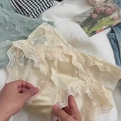 Luxe Lace Sheer Panties – Elegant Mesh | Silky Feel | Romantic Fit (PACK OF 3)