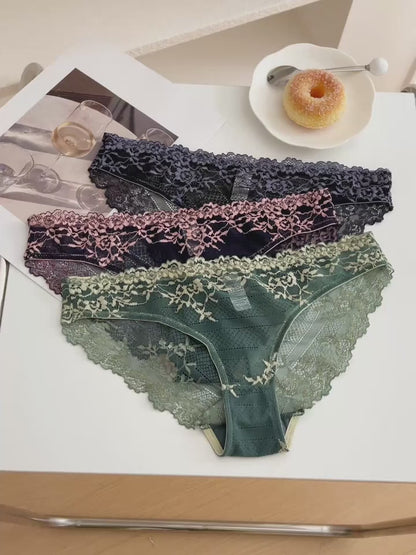 LaceLux Premium Panties – Breathable Comfort, Soft Stretch & Elegant Second-Skin Fit (PACK OF 3)
