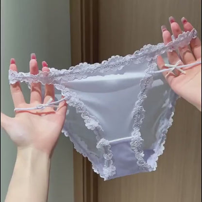 Luxe Lace Satin Panties – Ultra Soft Elegant Comfort | Premium (4PCS Pack)