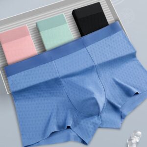 Premium Seamless Boxer Briefs for Men – Ice Silk Comfort Stretch Underwear | PACK OF 4