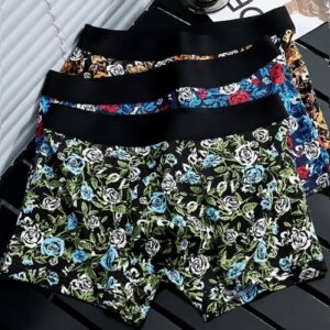 Floral Luxe Comfort Trunks – Premium Stretch Cotton Underwear | PACK OF 3