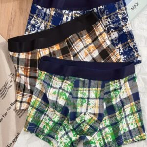 Zenva Heritage Luxe Plaid Boxer Briefs – Ultra Soft Stretch Premium 3-Pack
